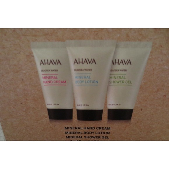 Ahava Naturally Refreshing Trio Travel Set Mineral Hand Cream /Lotion/Gel New - Picture 5 of 5